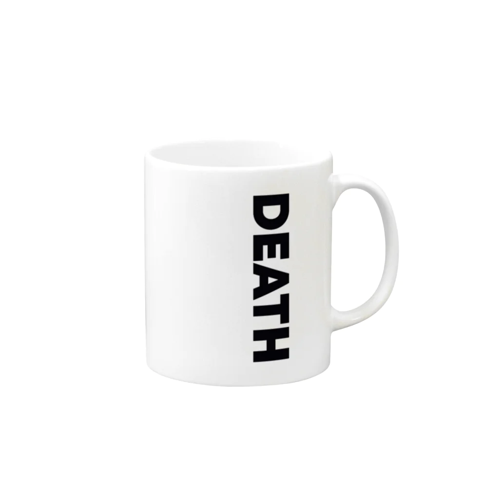 ガイコツグッズのDEATH 縦 Mug :right side of the handle