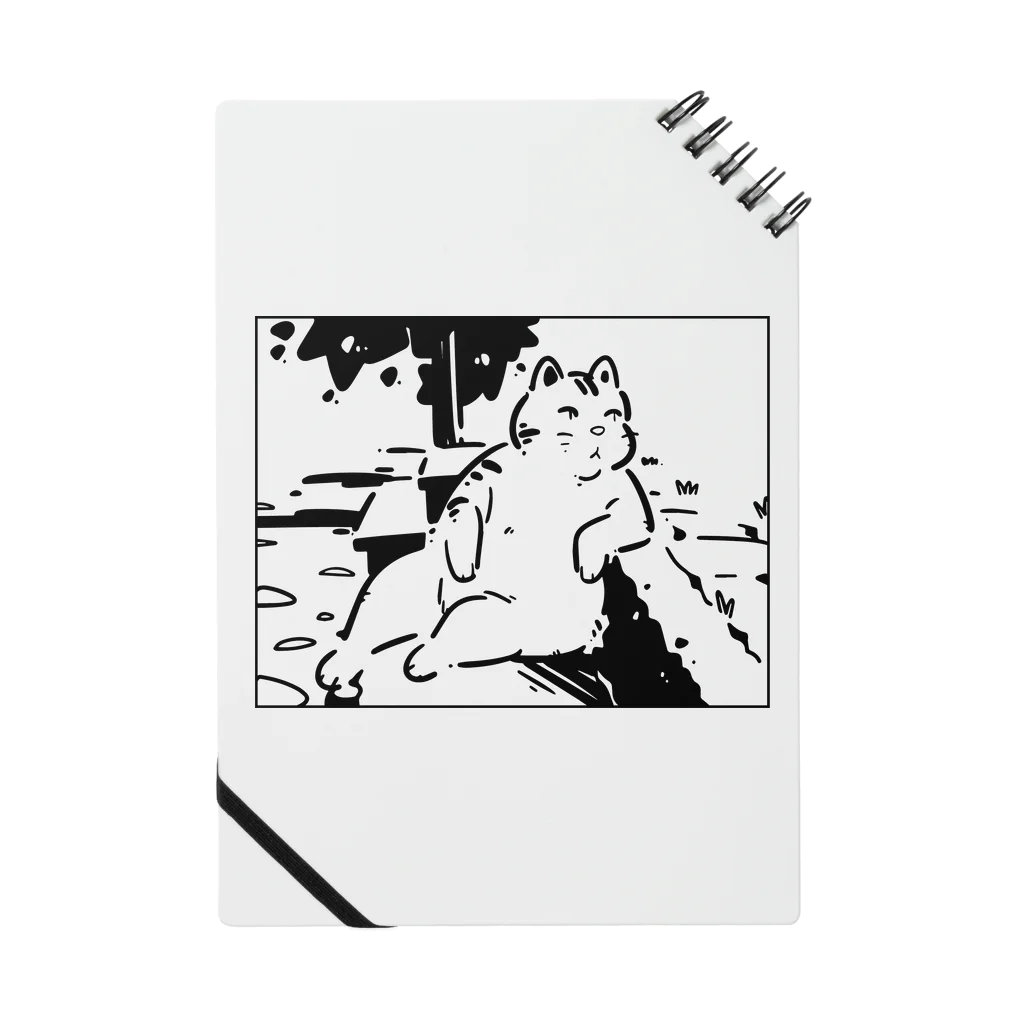 山形屋米店の肘をついてくつろぐ猫 Notebook