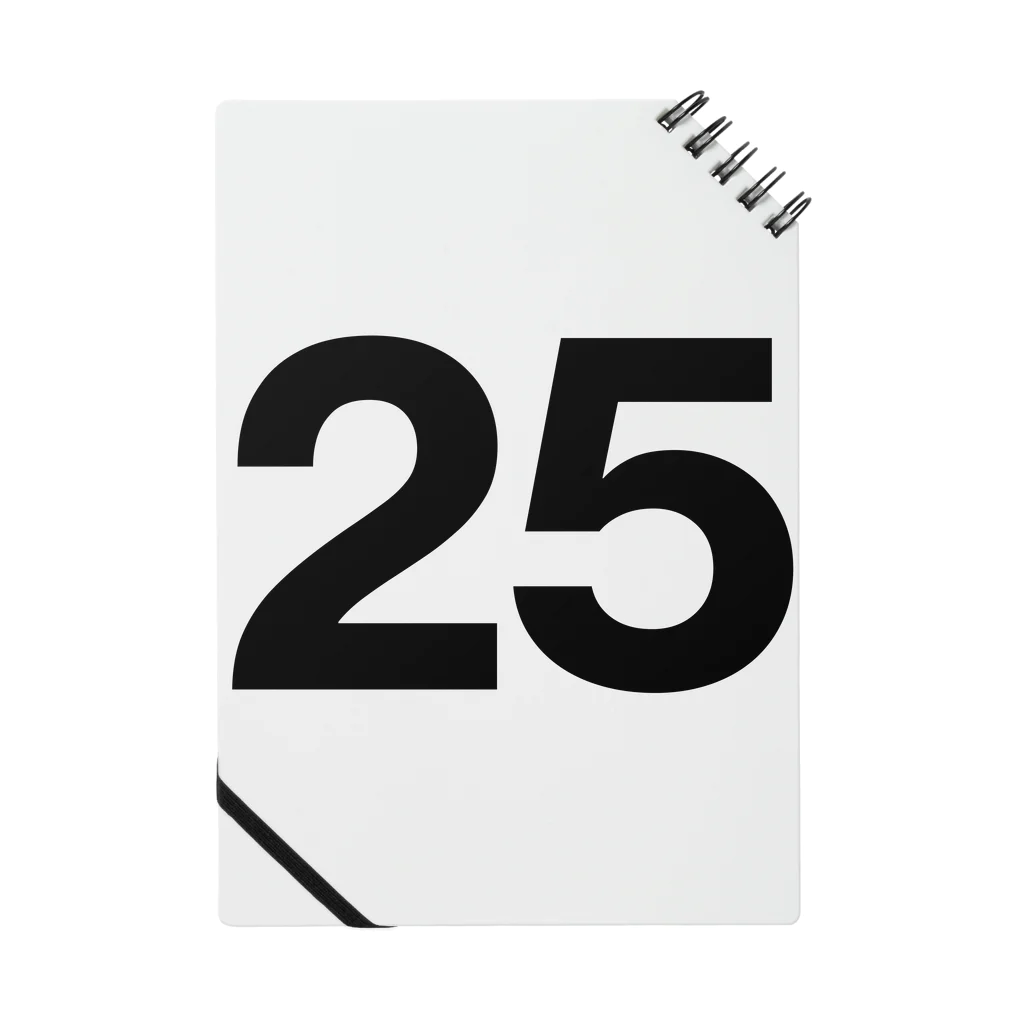 25 数字 黒 / numbersのノート通販 ∞ SUZURI（スズリ）