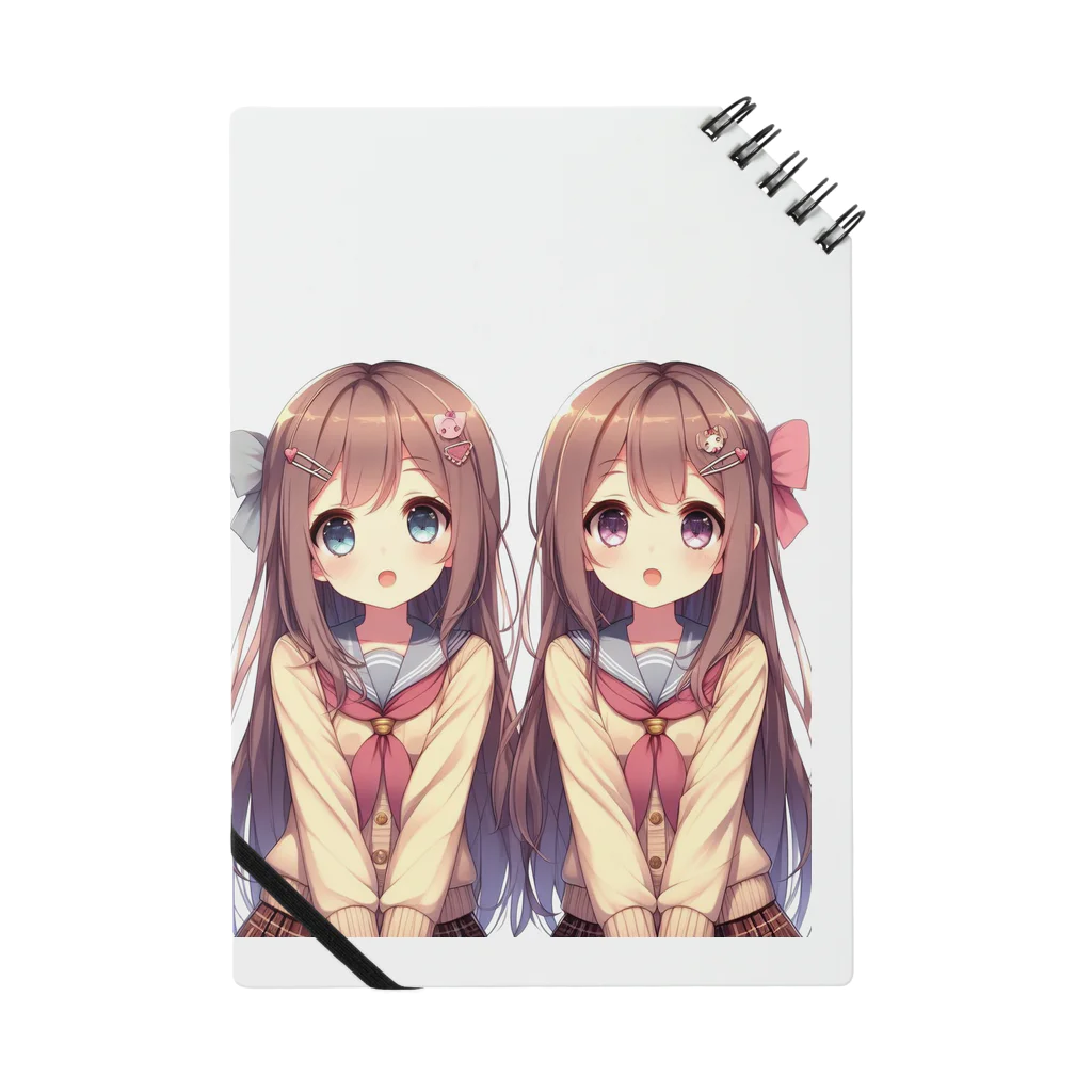 腹ペコ赤虫の愛らしい可愛い双子の姉妹 Notebook