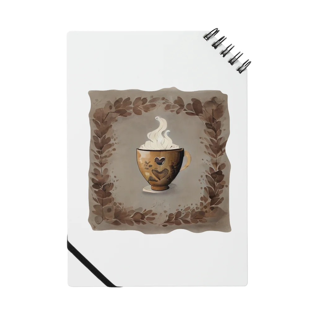 leisurely_lifeのA richly decorated coffee-inspired T-shirt design Notebook