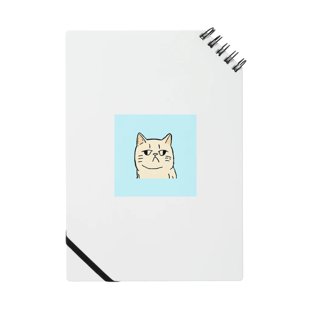 日常のふてくされたネコくん(水色) Notebook