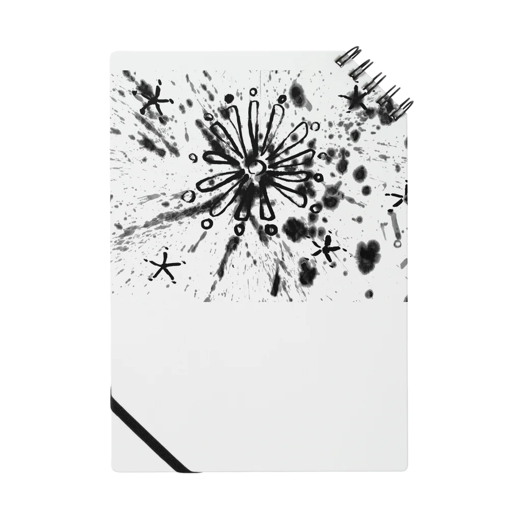 花火 墨絵 Notebook by CHOCOLATE ( blackchocolate ) ∞ SUZURI