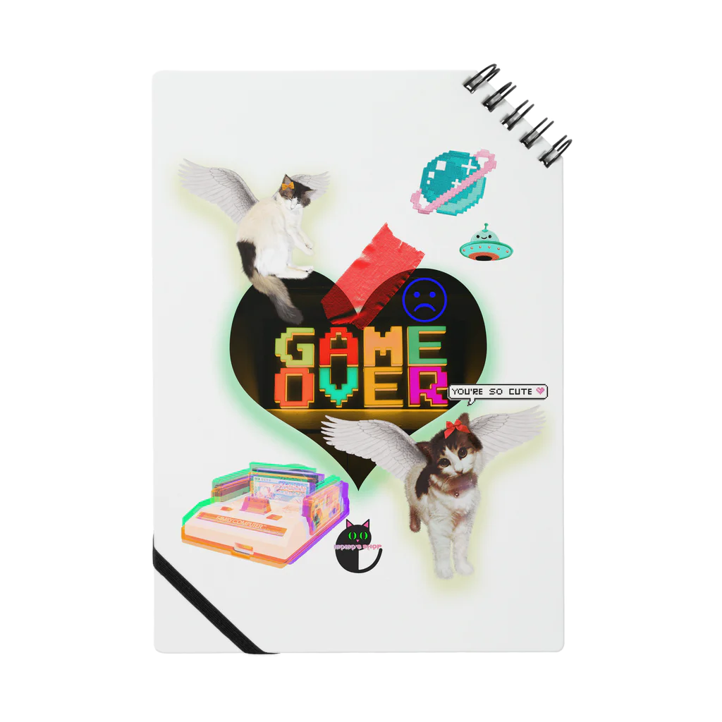 𝙈𝙊𝙈𝙊'𝙨 𝙎𝙝𝙤𝙥のGAME OVER-ハート型 Notebook