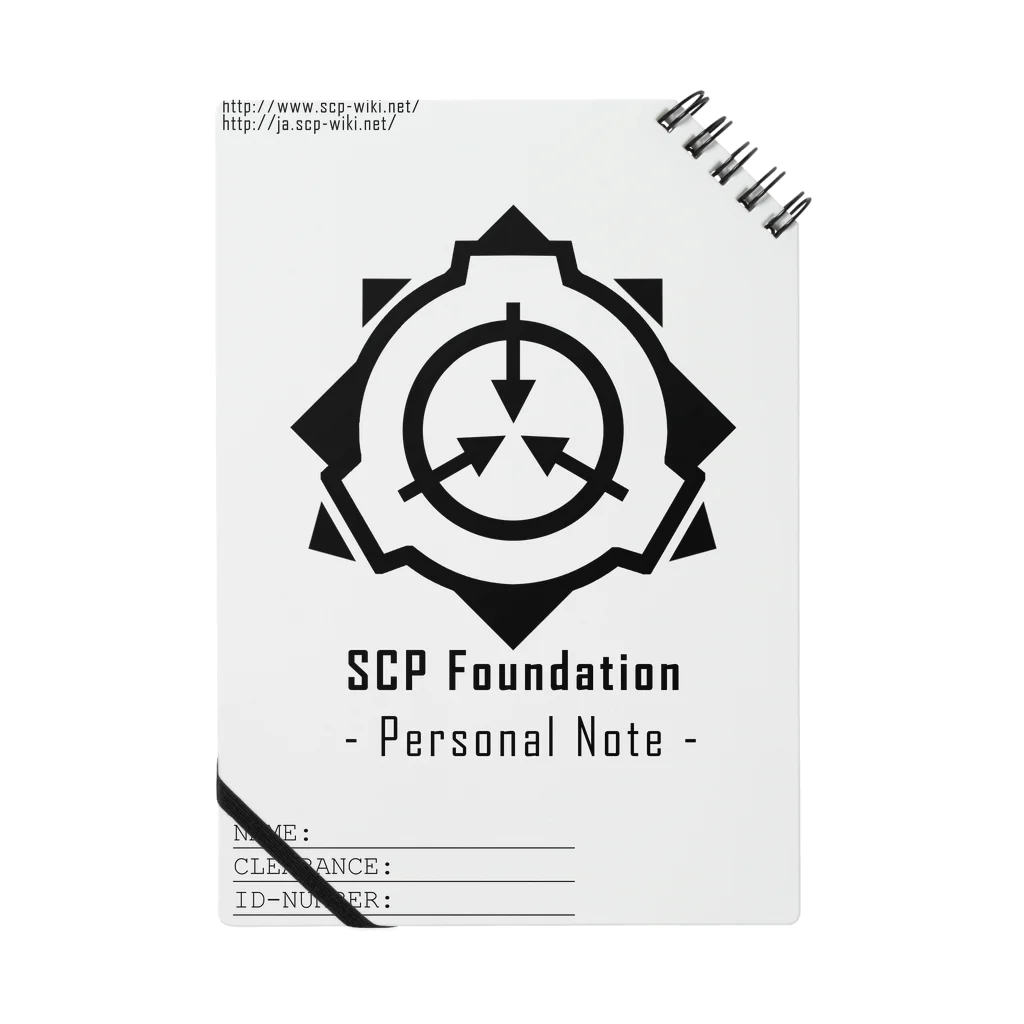 SCP財団ロゴグッズ-ノート黒[SCP Foundation] Notebook by トランジスタ＠ SCP Foundation (  TRY_Sound ) ∞ SUZURI
