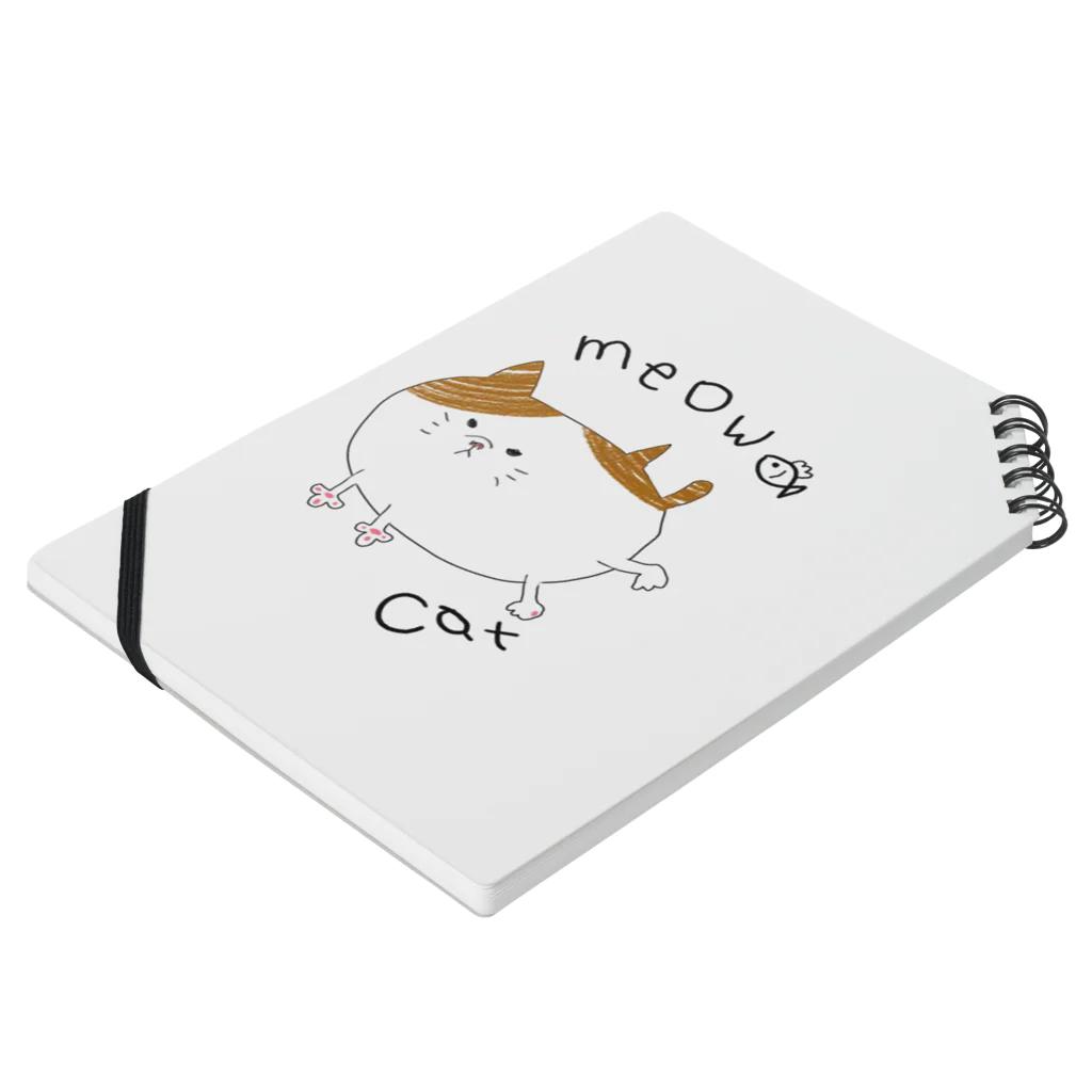 たぬきのにゃお Notebook :placed flat