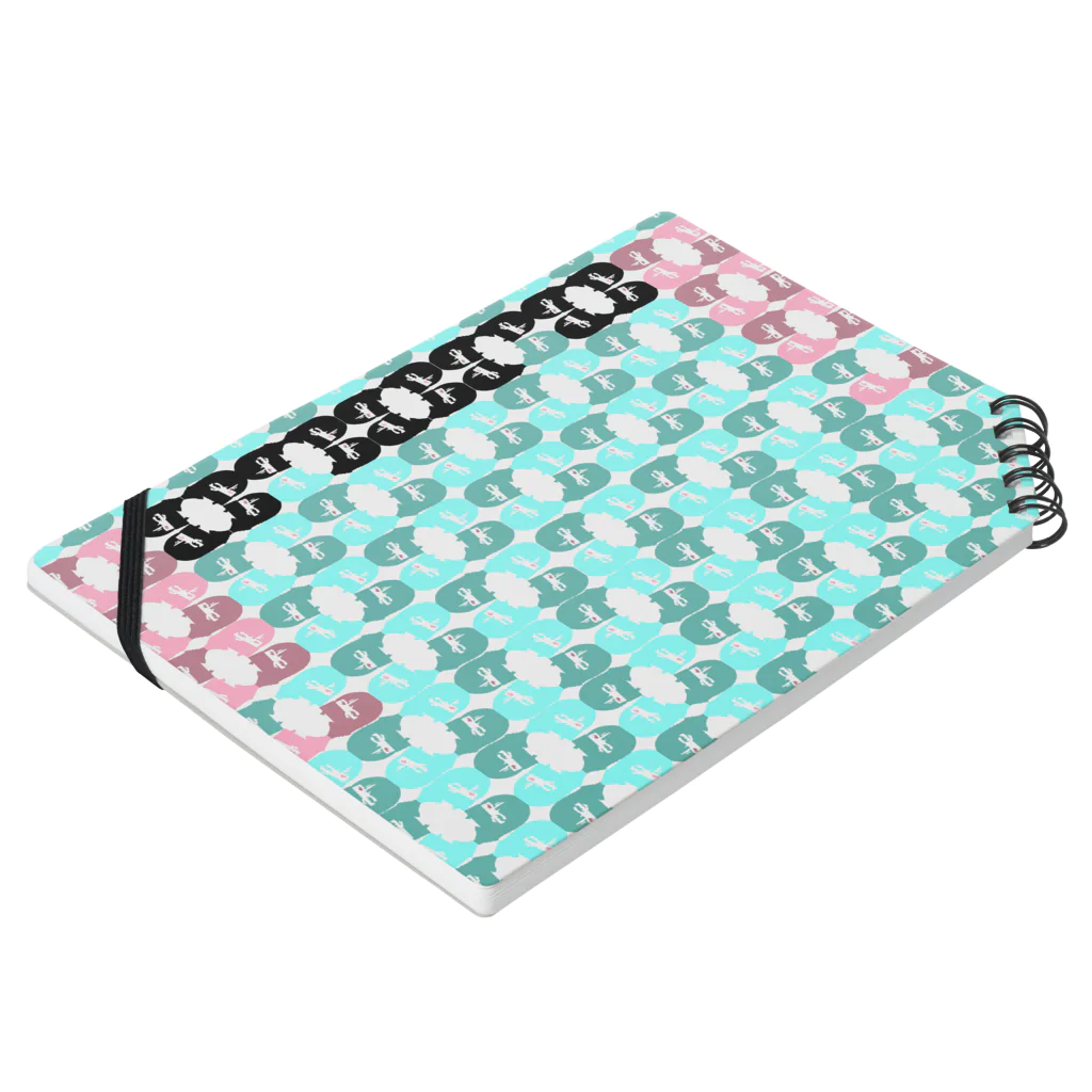ゆかりイエローのAsagao幾何学2023-3 Notebook :placed flat