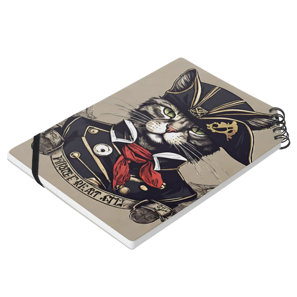 Jj-O_O-Jjの猫海賊団シリーズ★Duke船長 Notebook :placed flat