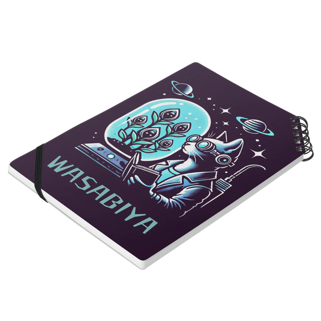 わさび屋の研究猫×WASABIYA Notebook :placed flat