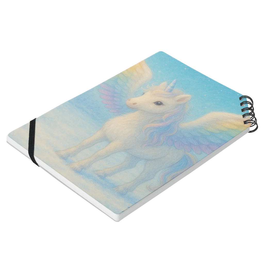 Rumico’s Little Dragonのチビ龍のお友達❤️ペガサス Notebook :placed flat