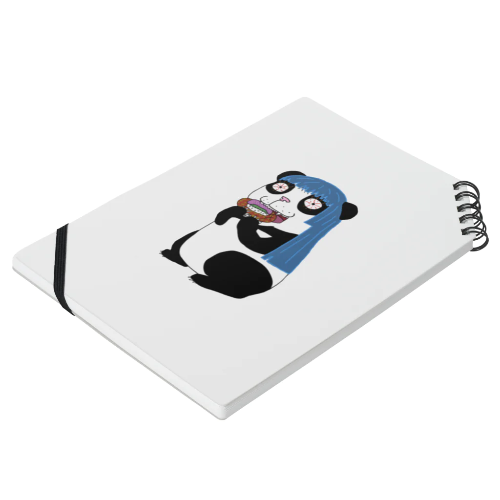 ENGAWASA-MONの腹ぺこパンダ Notebook :placed flat