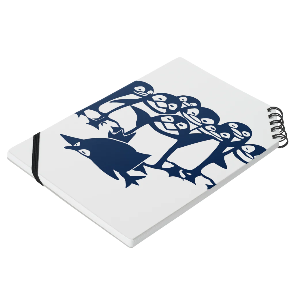 ペンギン切り絵（紺） Notebook by 森田まより ( moritamayori