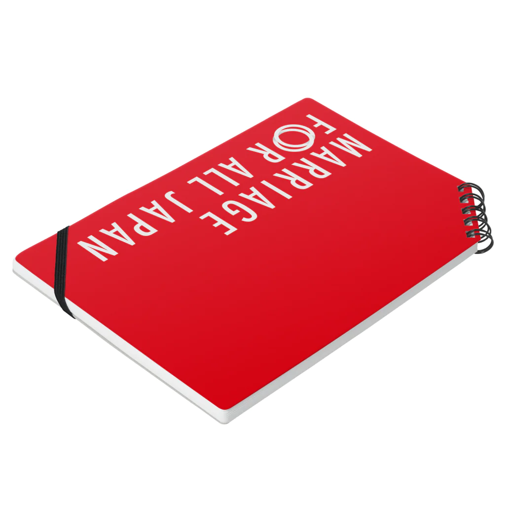 マリフォー応援グッズ販売サイトのMarriageForAllJapanノート4 Notebook :placed flat