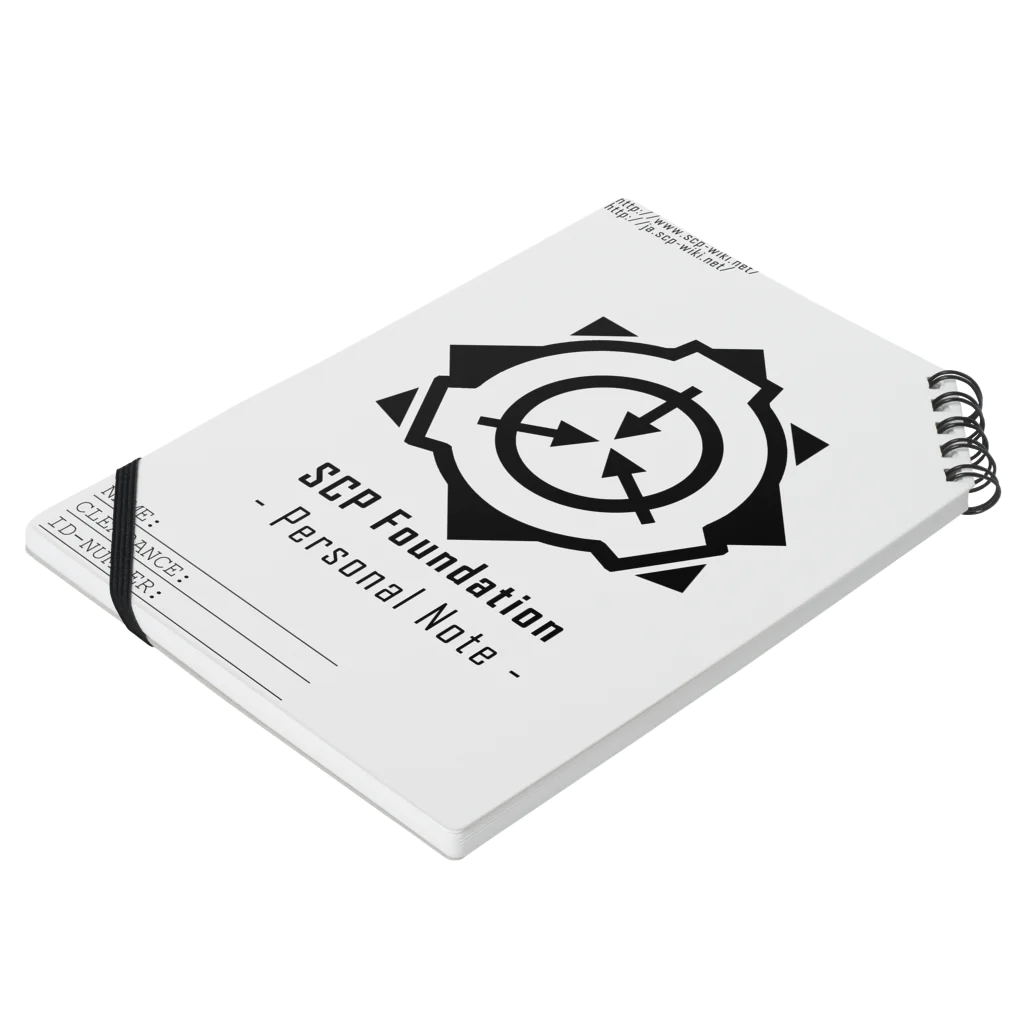 SCP財団ロゴグッズ-ノート黒[SCP Foundation] Notebook by トランジスタ＠ SCP Foundation (  TRY_Sound ) ∞ SUZURI