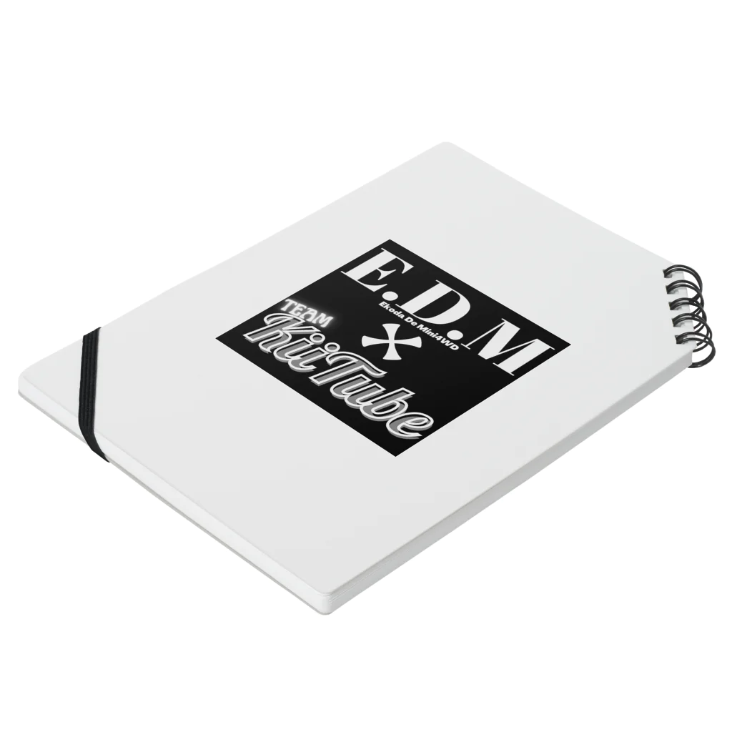 きぃ坊のEDM×kiitubeコラボアイテム Notebook :placed flat