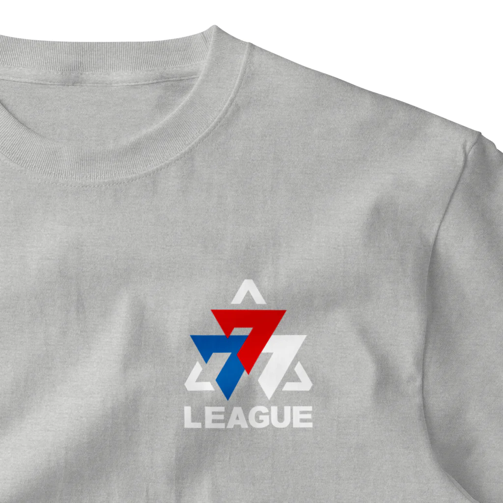 サミー商店CUSTOMの777リーグ 公式ホワイトロゴ ワンポイントTシャツ(G73-13) One Point T-Shirt
