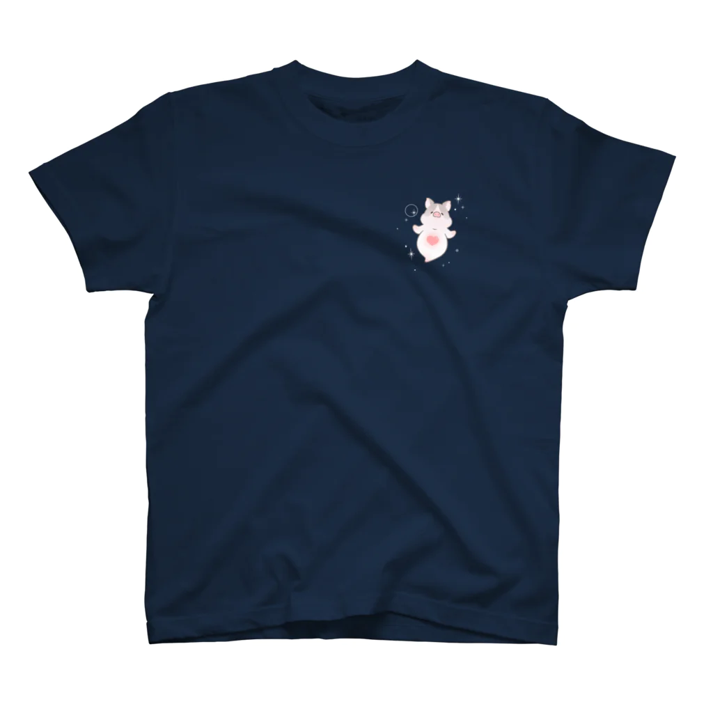 しらたまちゃんSHOPu〜🐽のブタオネ One Point T-Shirt