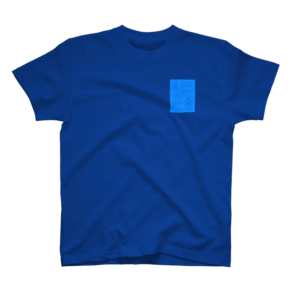 mirinconixのアシモフのロボット3原則とロボットの落書き  セルリアンブルー One Point T-Shirt