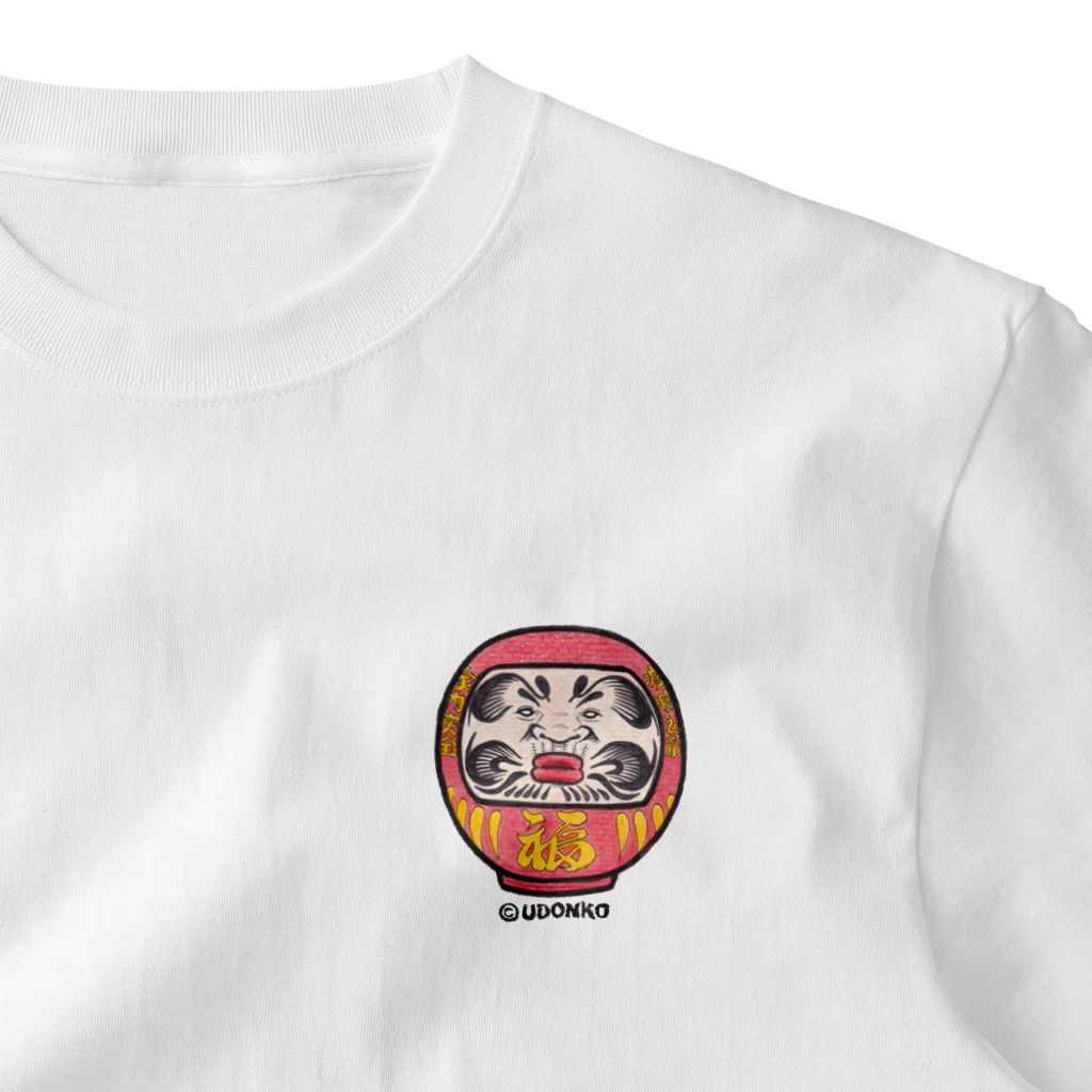 縁起のいいおじさんのだるまおじさん One Point T-Shirt
