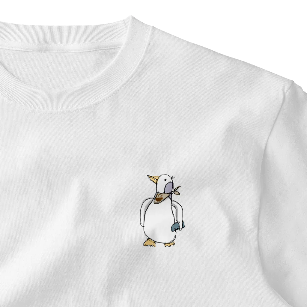 IKEBUKURO難病カフェ（いけぶくろなんびょうかふぇ）のペンギン田中2 One Point T-Shirt