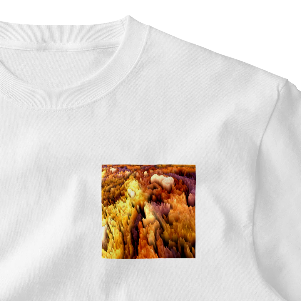 🍩tarojiro(たろじろ) shop🍩の捕らわれの土ロボット模様 One Point T-Shirt