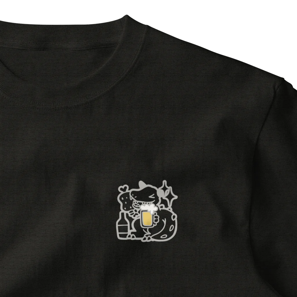 しーさんのグッズ屋さんの酒豪/酒ザウルス【７色】 One Point T-Shirt