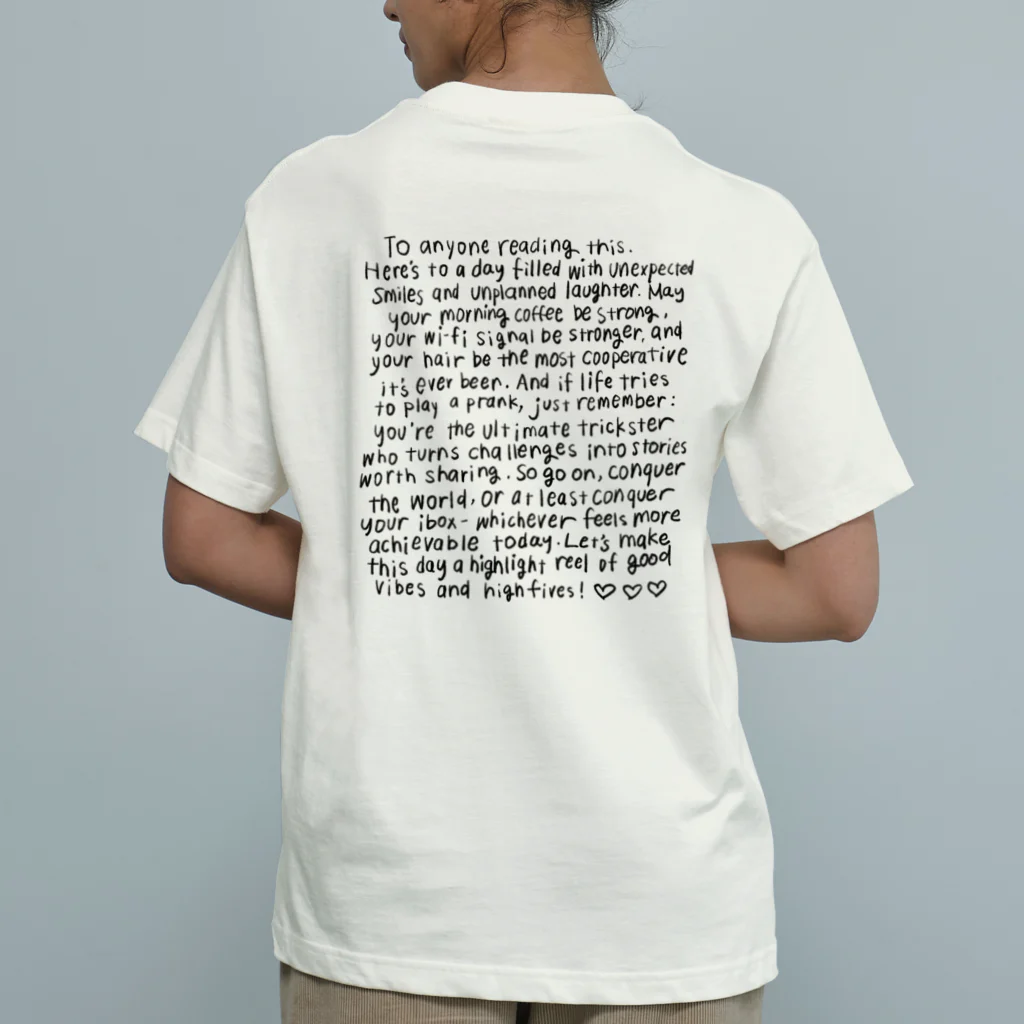 国内配送★セザンヌ★オーガニックコットン ロゴ文字 Tシャツ ポジティブメッセージ手書きTシャツ / shimuko shop ( shimuko