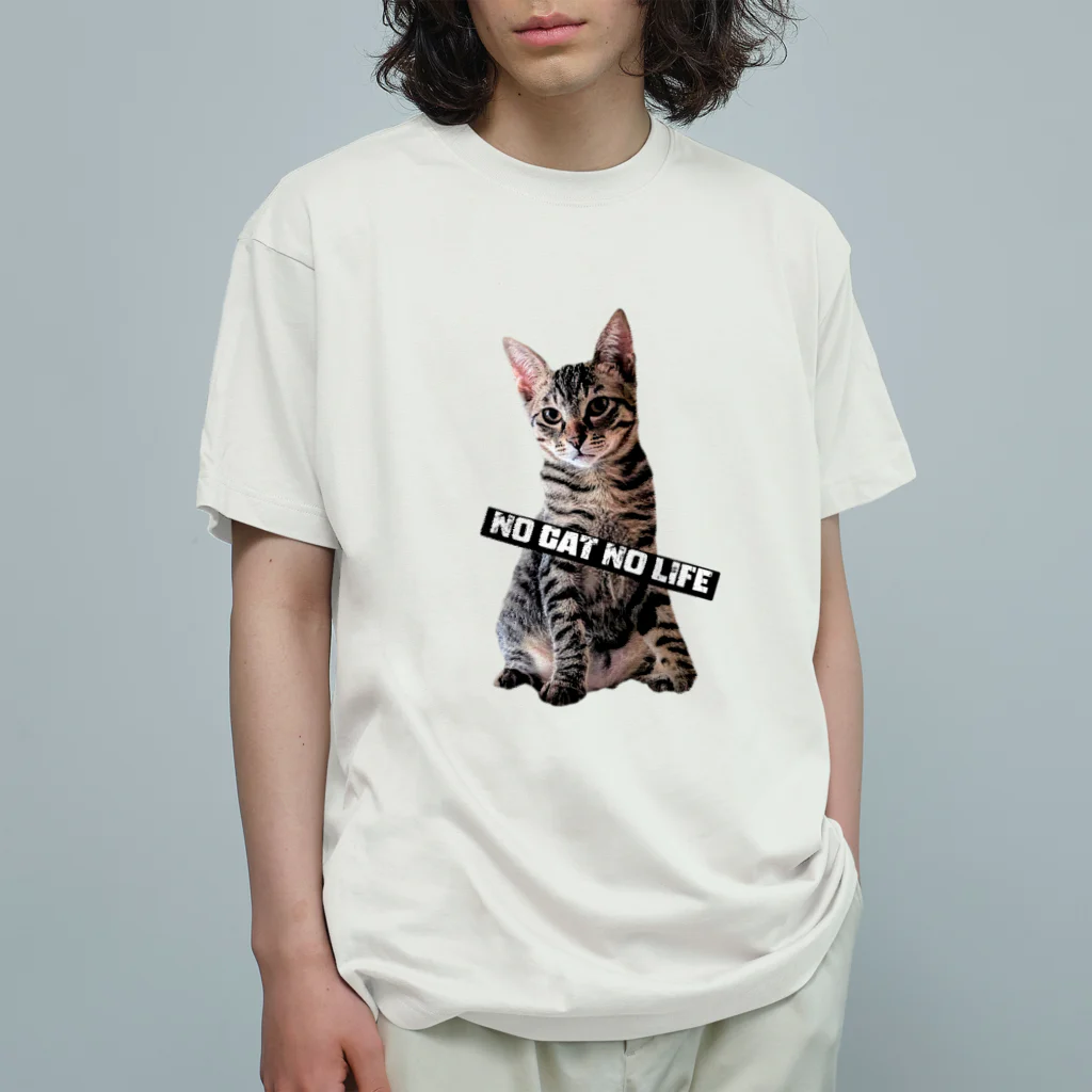 ミケネコ屋のNO CAT NO LIFE キジトラ Organic Cotton T-Shirt