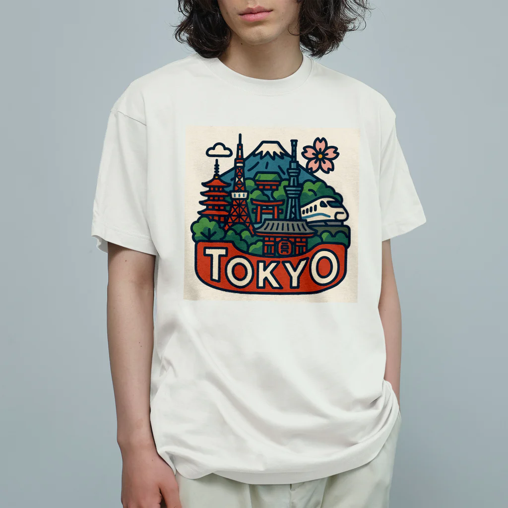 NIPPON POPの旅するTシャツ、東京編 Organic Cotton T-Shirt
