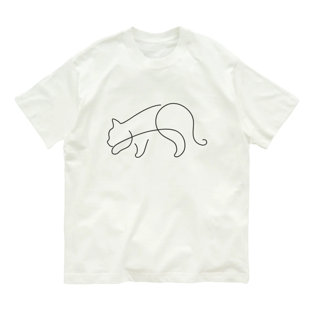 レイにーの忍び歩きシンプル黒猫 Organic Cotton T-Shirt