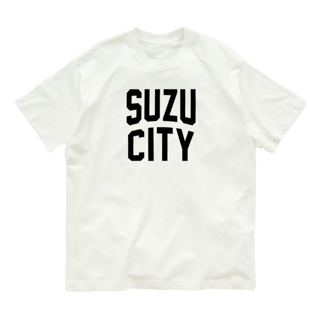 【 】ショルダーロゴコットンTシャツ★国内発 珠洲市 SUZU CITY / JIMOTOE Wear Local Japan ( jimoto_fash