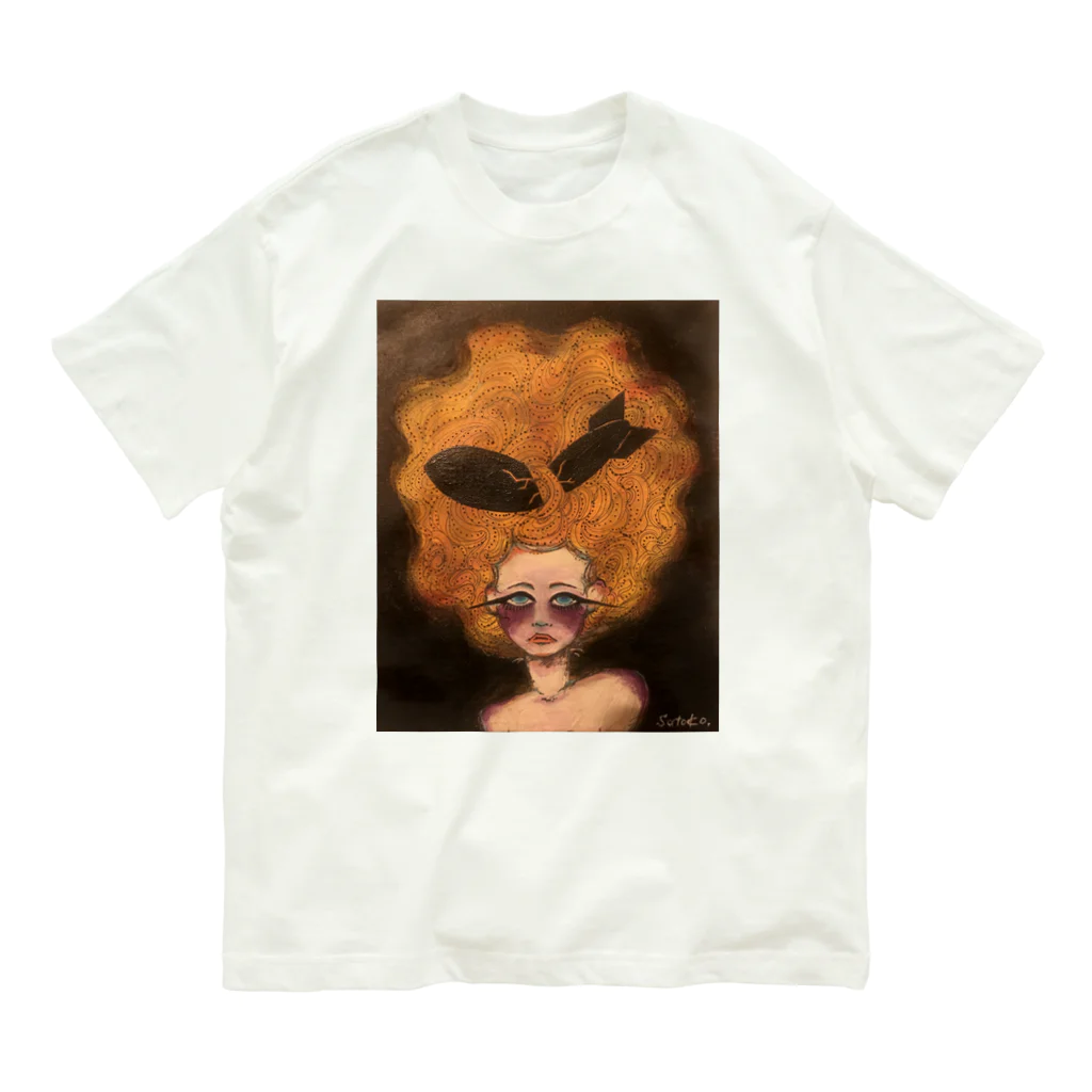 satoko-yのNO WAR girl ① Organic Cotton T-Shirt