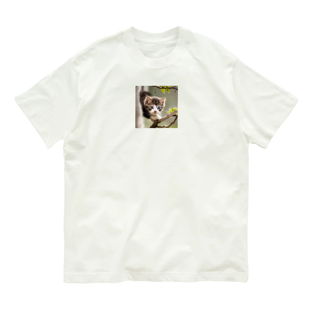 chocomegane0228の子猫と木 Organic Cotton T-Shirt