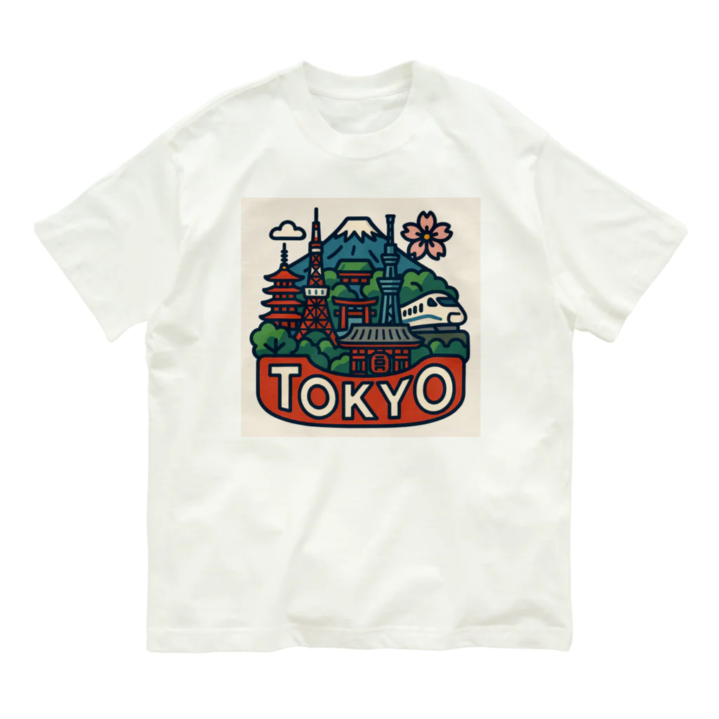 NIPPON POPの旅するTシャツ、東京編 Organic Cotton T-Shirt