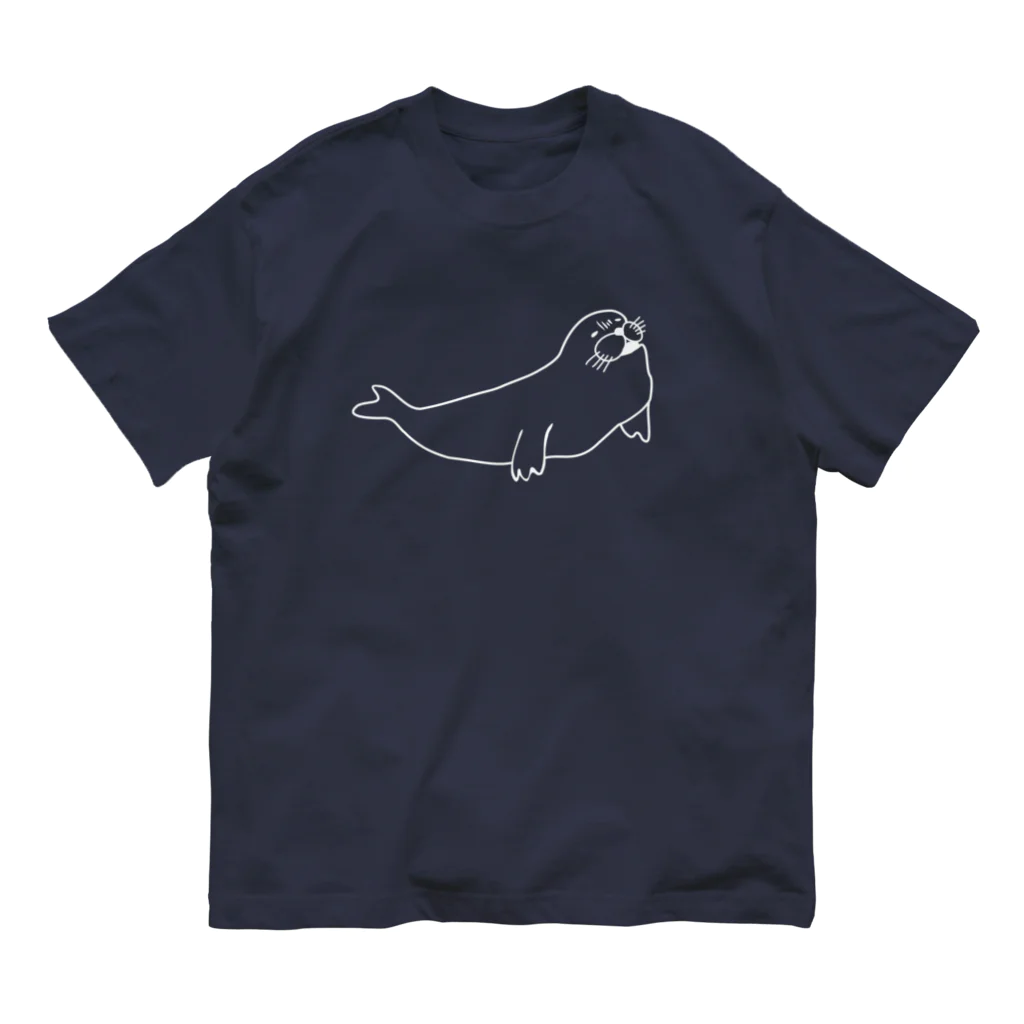 neconos Goodsのあざらしのひと（白） Organic Cotton T-Shirt