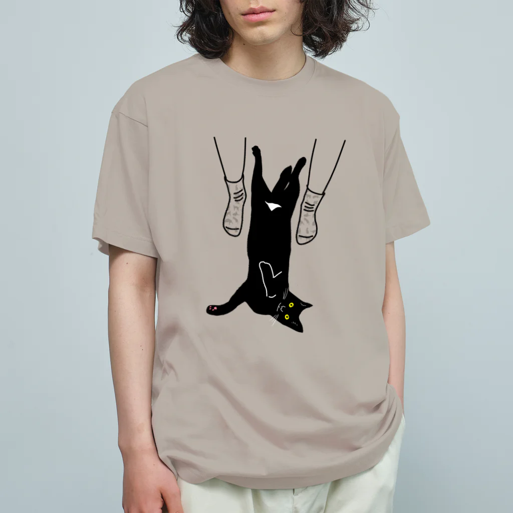 小鳥と映画館のキャット トラップ 靴下に猫柄入りバージョン Organic Cotton T-Shirt