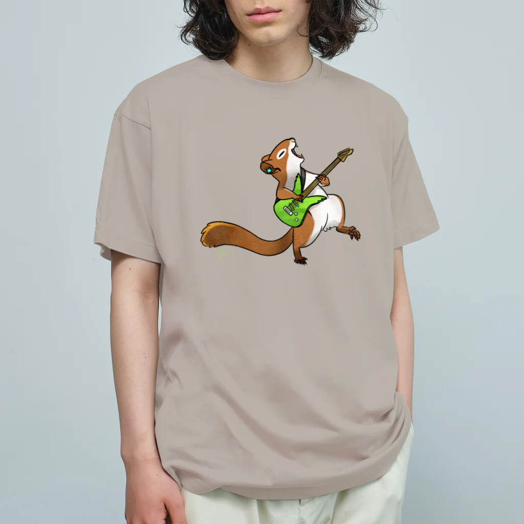 ねずりすSHOPのロックなアメリカアカリス Organic Cotton T-Shirt