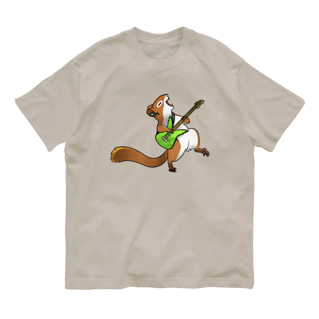 ねずりすSHOPのロックなアメリカアカリス Organic Cotton T-Shirt