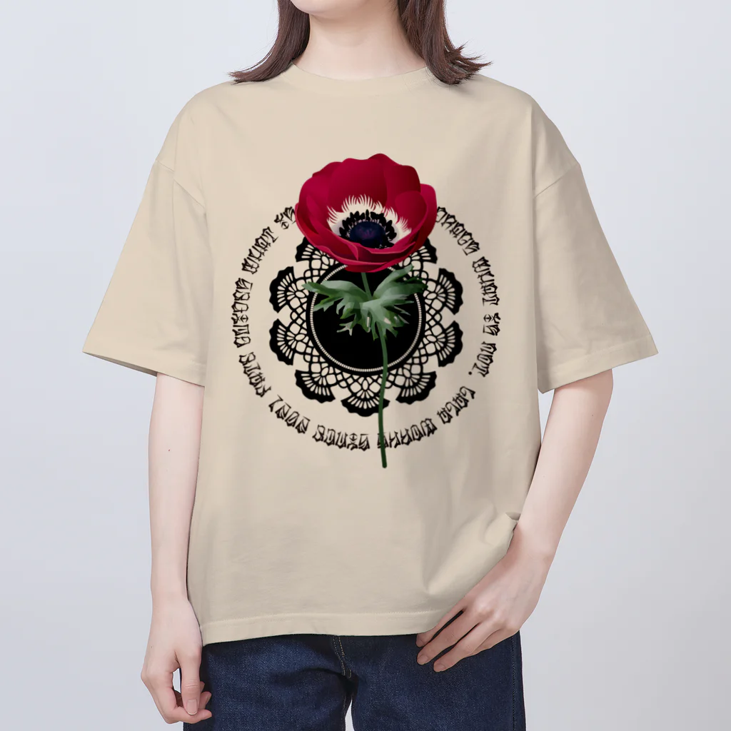 Lala Worksのアネモネ_001B Oversized T-Shirt