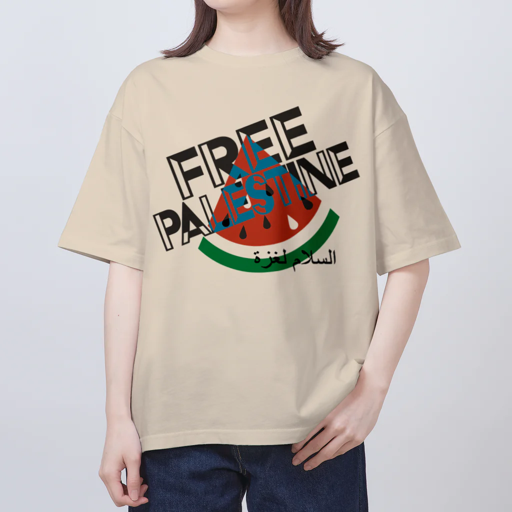 otemochanのFREE PALESTINE Oversized T-Shirt