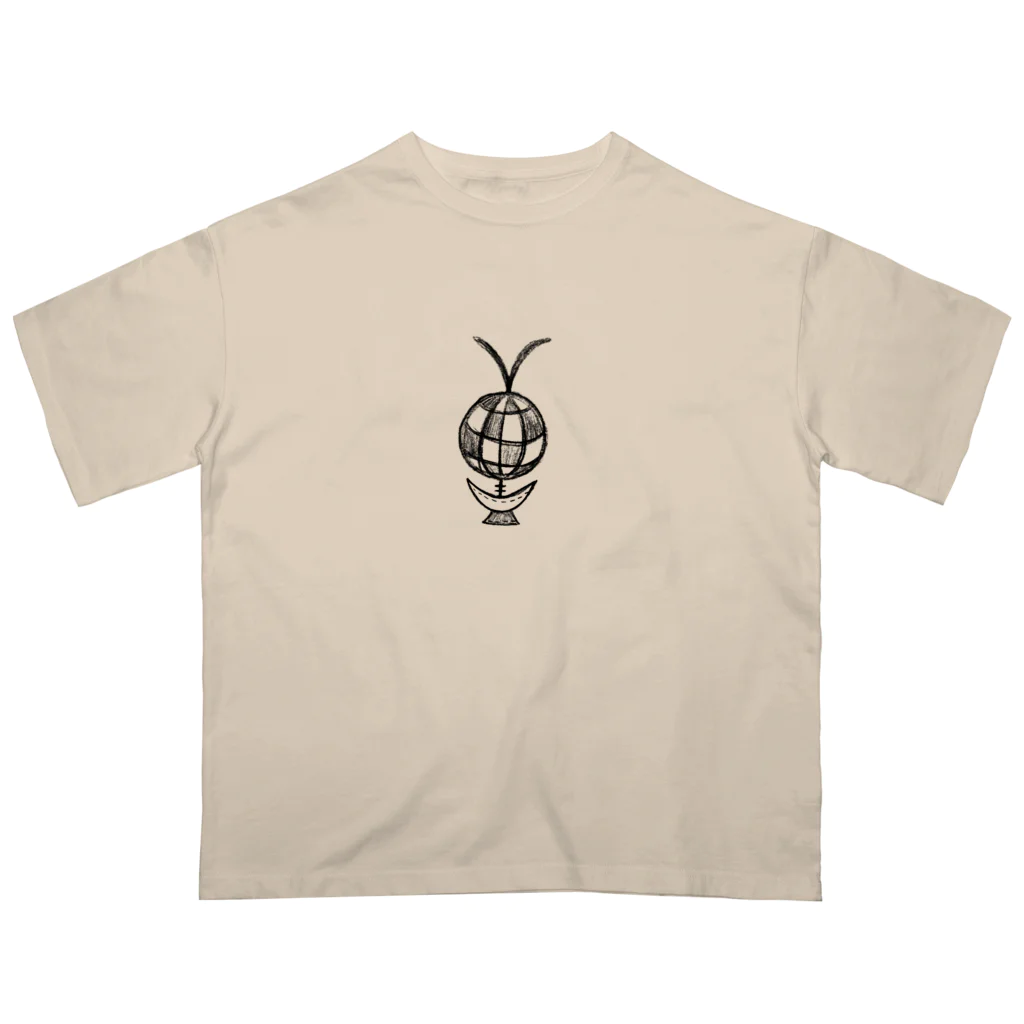 ohh!!  せんべいはんのohh!!  地球儀 Oversized T-Shirt