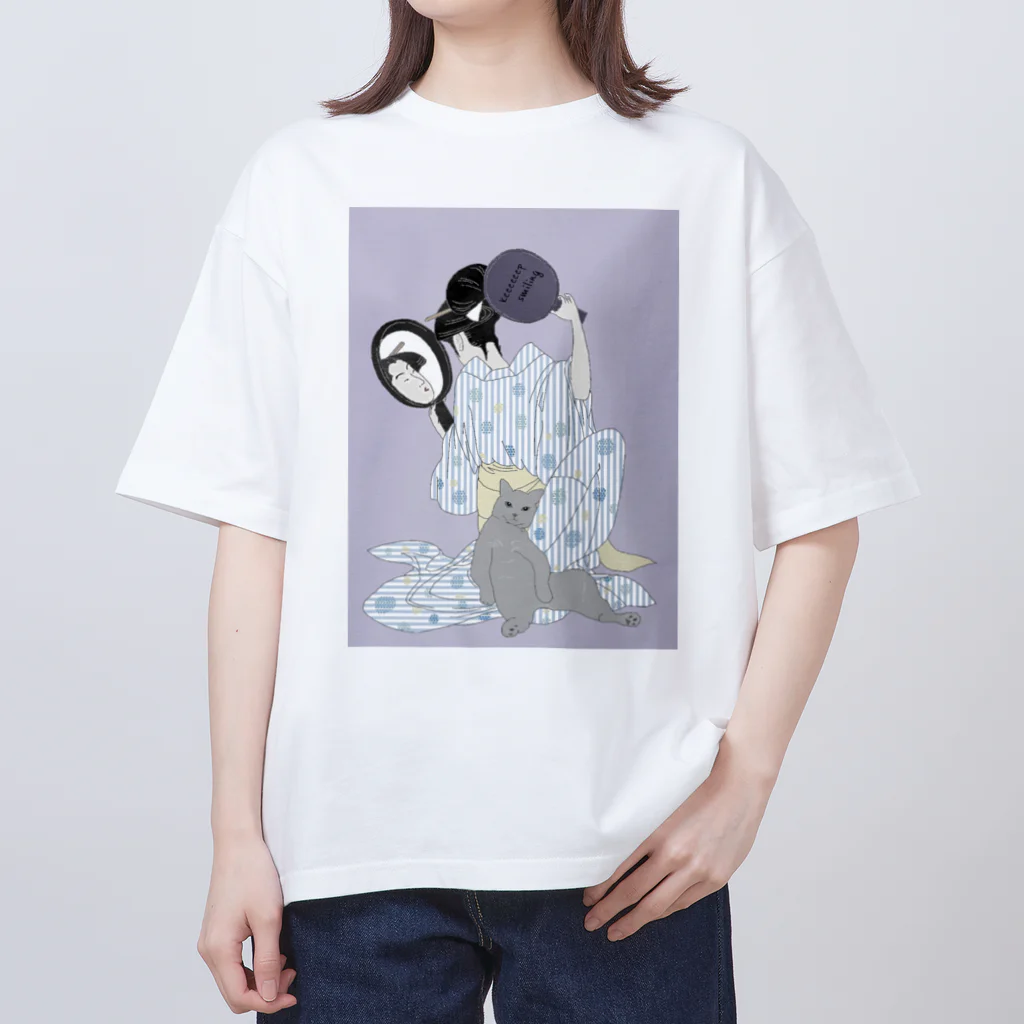 keeeeeep smilingのchill vibes Oversized T-Shirt
