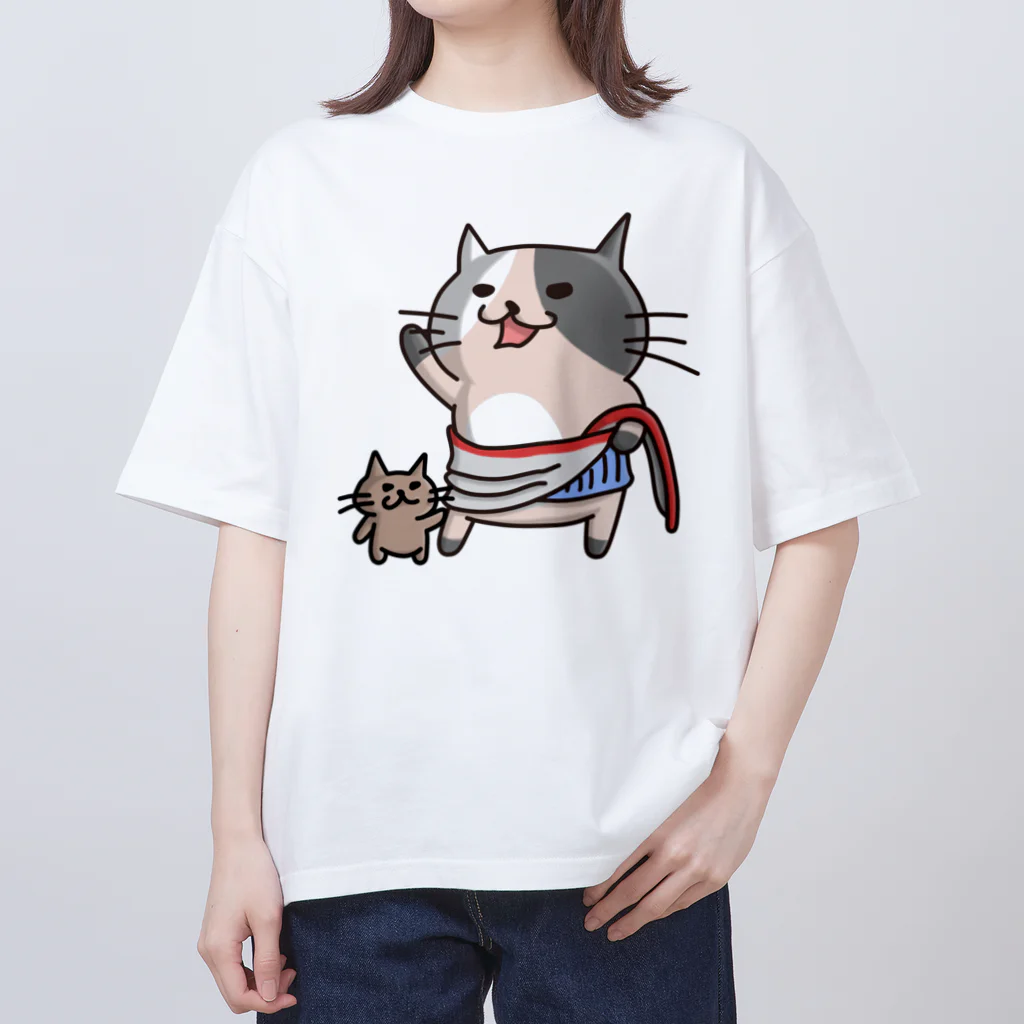 ひよこ男爵とまだむにゃんのにゃうぐすとぅす Oversized T-Shirt