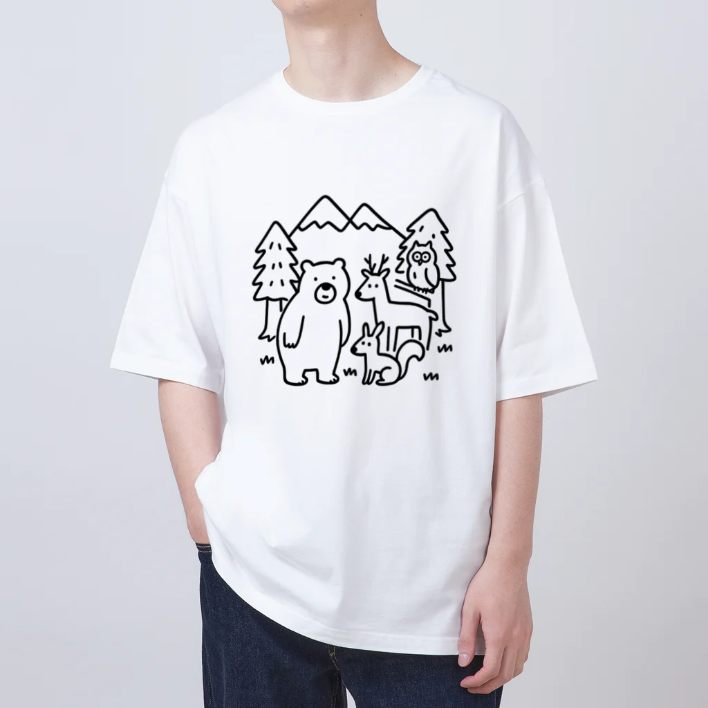 yamasuki_boseのくまさんと仲間たち Oversized T-Shirt