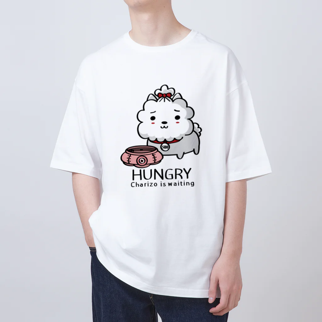 イラスト MONYAAT のCT03　ハングリー♪チャリゾー Oversized T-Shirt