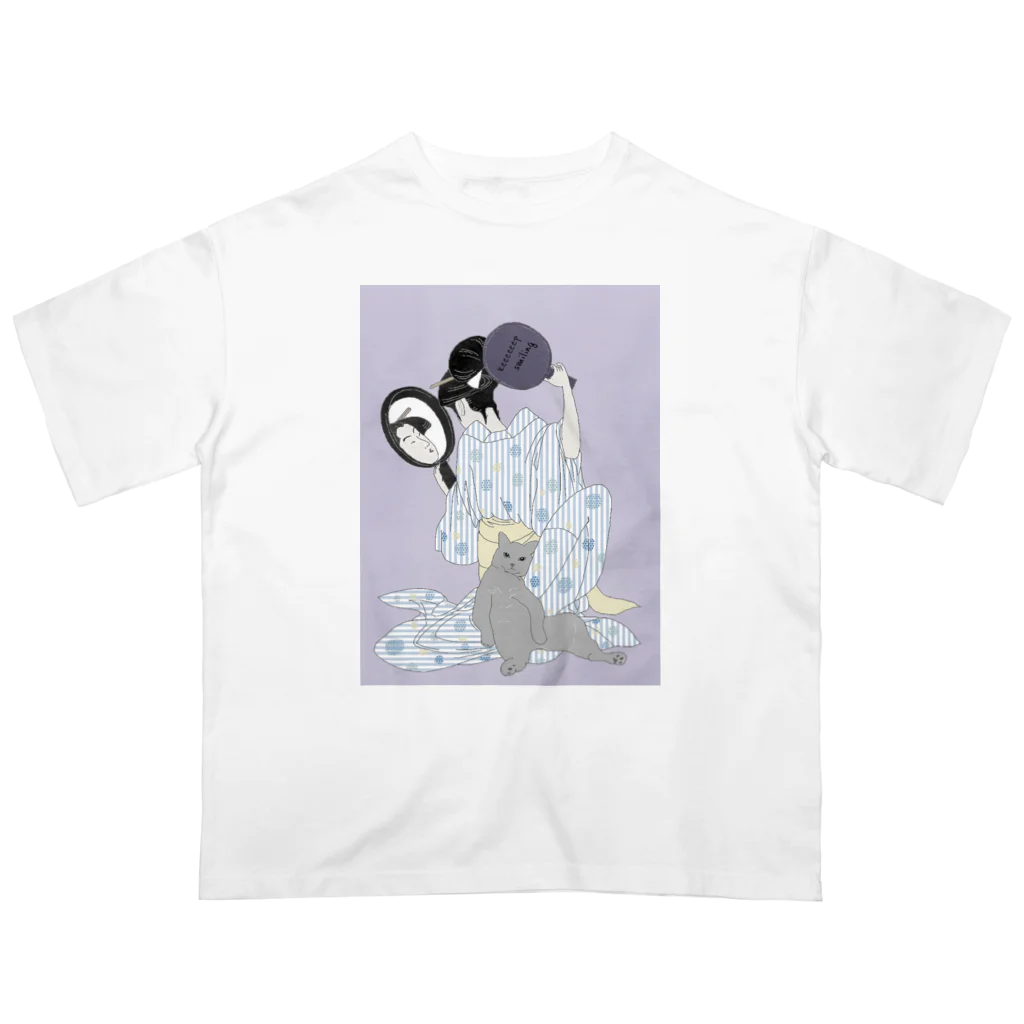 keeeeeep smilingのchill vibes Oversized T-Shirt