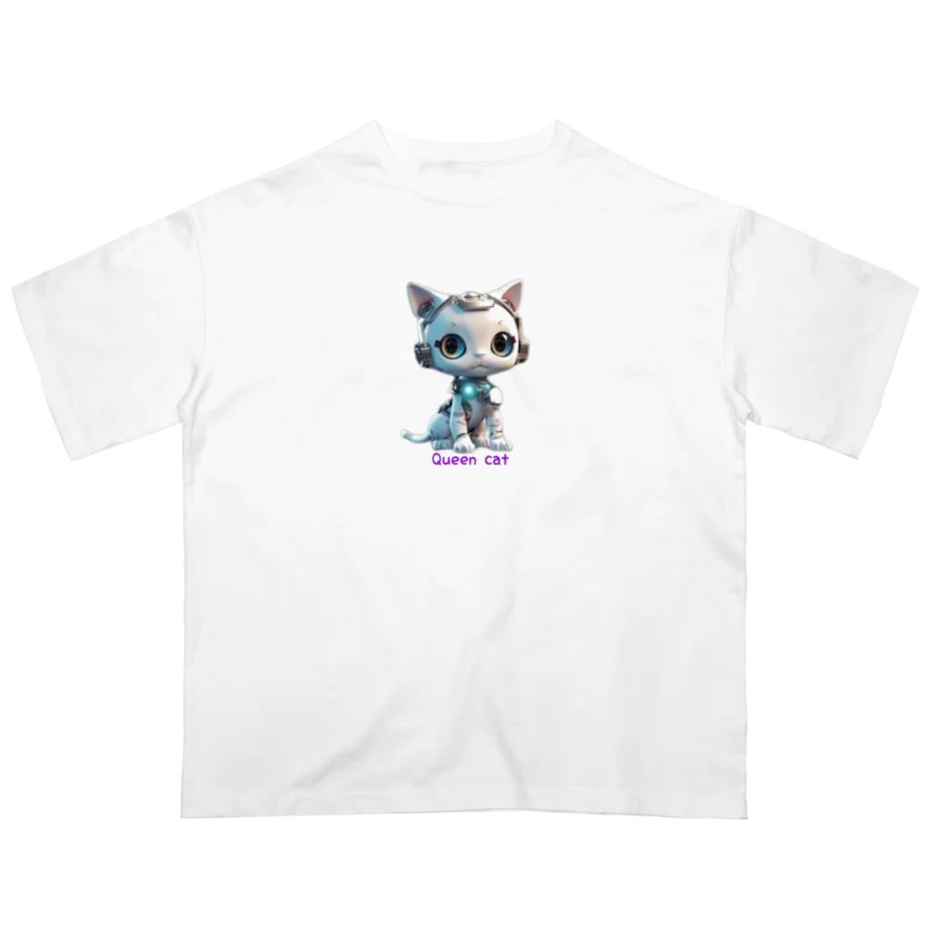 emizou_neoのQueen Cat-Roid Oversized T-Shirt
