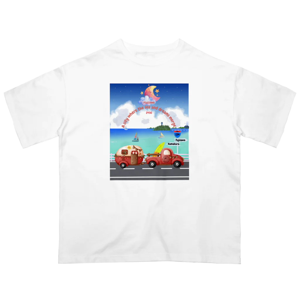 CyberArmadilloの湘南藤沢（2430）ナイトコレクション Oversized T-Shirt