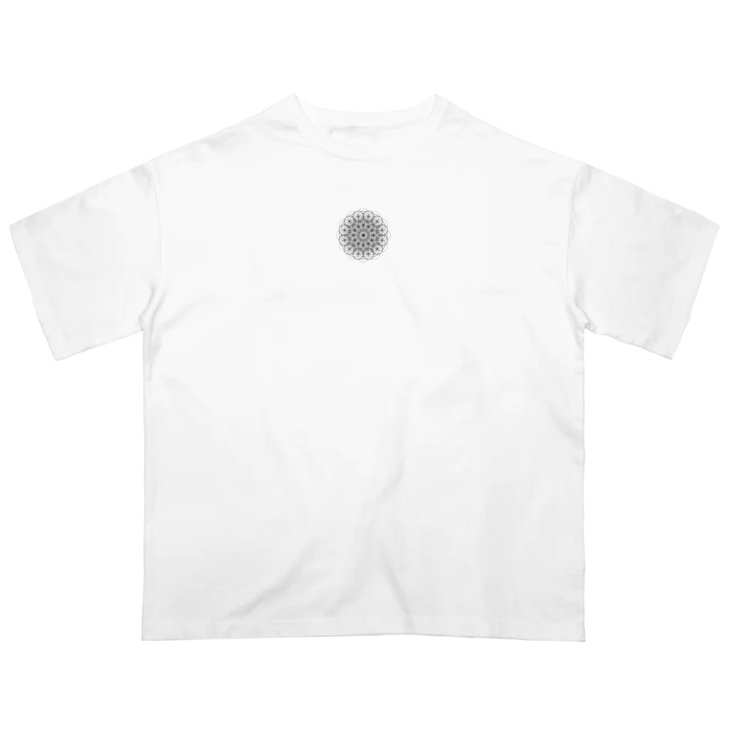 fumikingのフラワーオブライフ90度重ね掛け Oversized T-Shirt