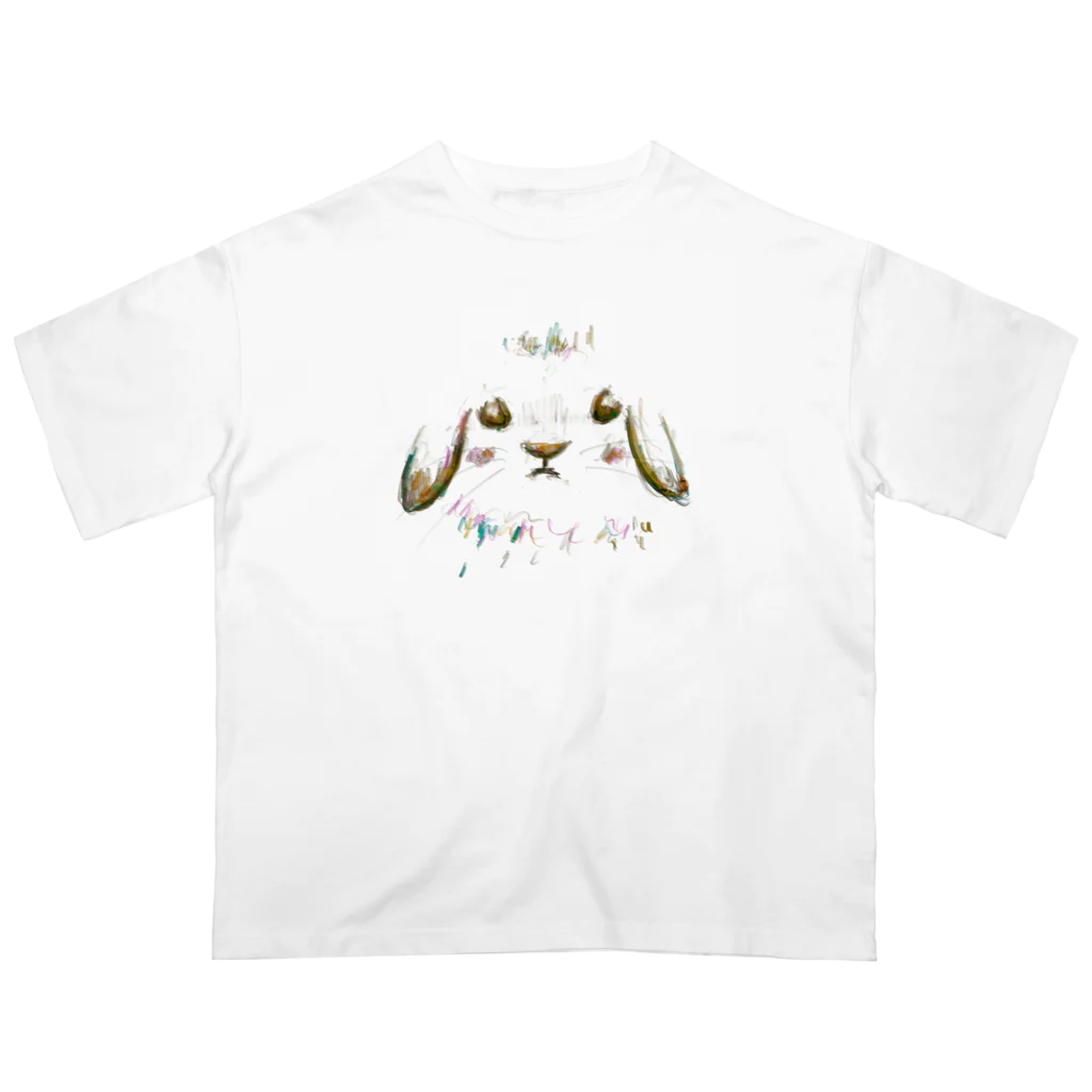 tomorebiのしずかな守り手｜垂れ耳うさぎ Oversized T-Shirt